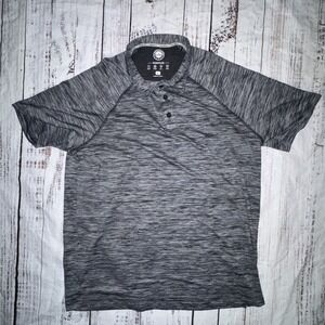 Flag & Anthem Madeflex Mens Performance Golf Polo Mens Large Wicking Gray
